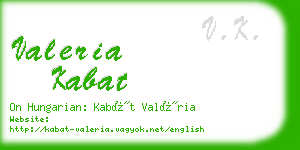 valeria kabat business card